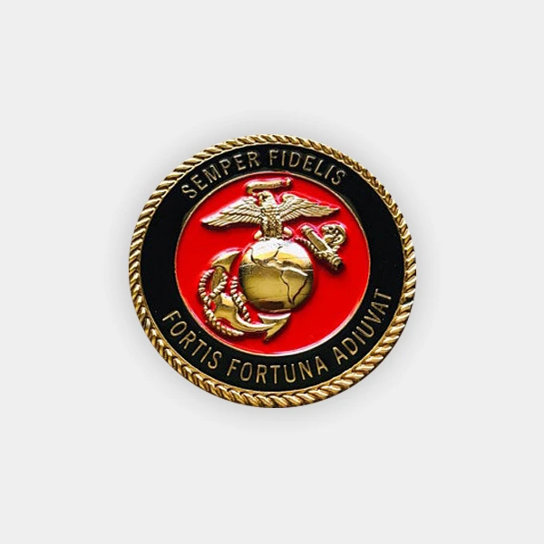 Red Gold Military Coin