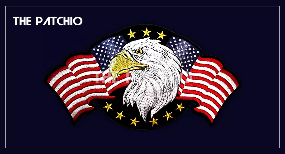 USA eagle flag patch design