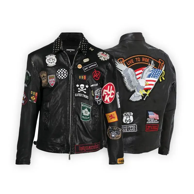 Biker Jacket Patches design