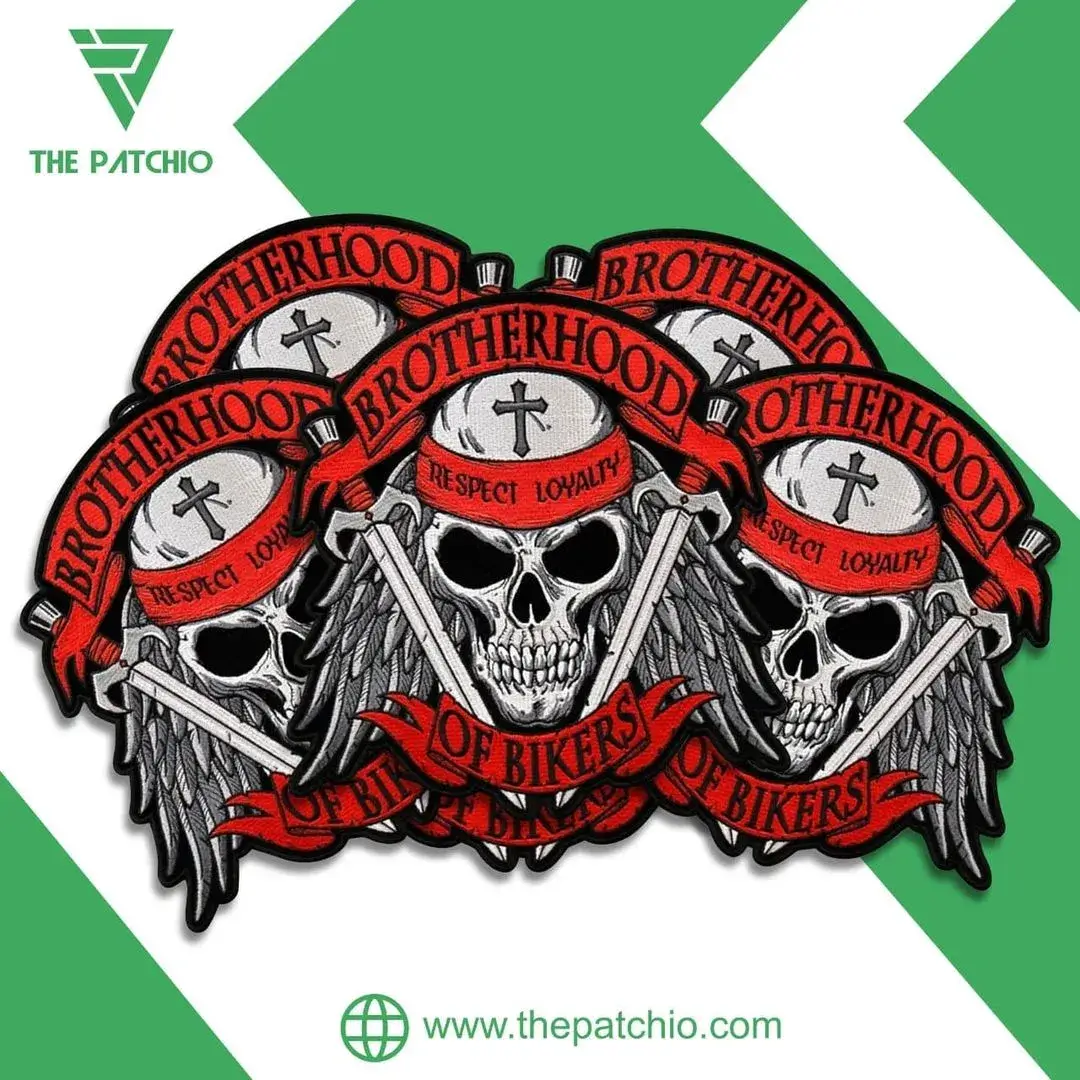 Brotherhood jacket back biker patch