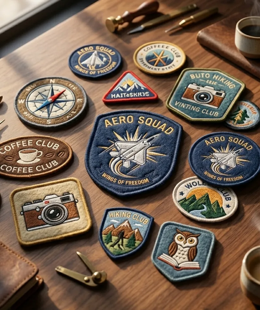 different type of felt embroidery patches