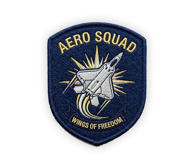 aero squad felt embroidery patch