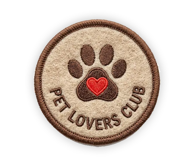 pets club embroidery patch 