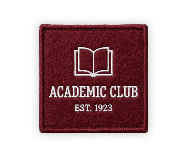 schools embroidery patches 