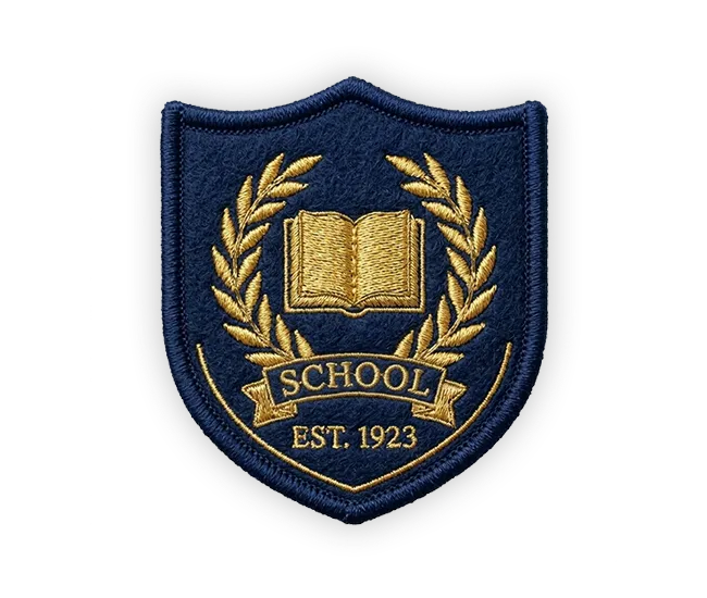 shield school embroidery patch 