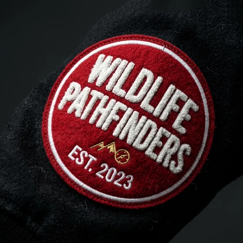 wildlife felt embroidery chenille patch