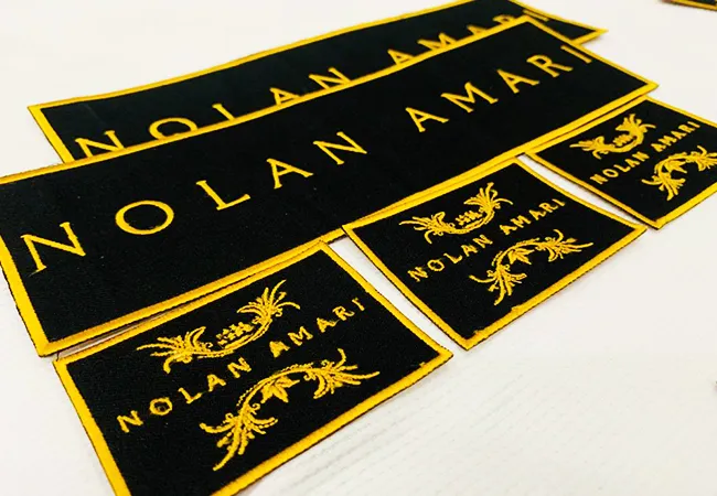 name patches with logo