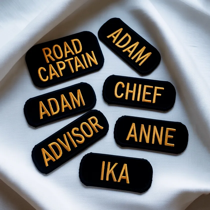 Custom Name Patches for Bikers