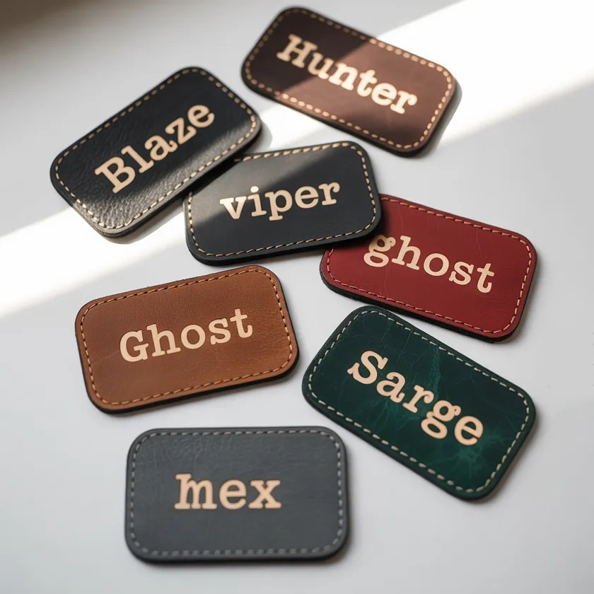 Leather Name Patches
