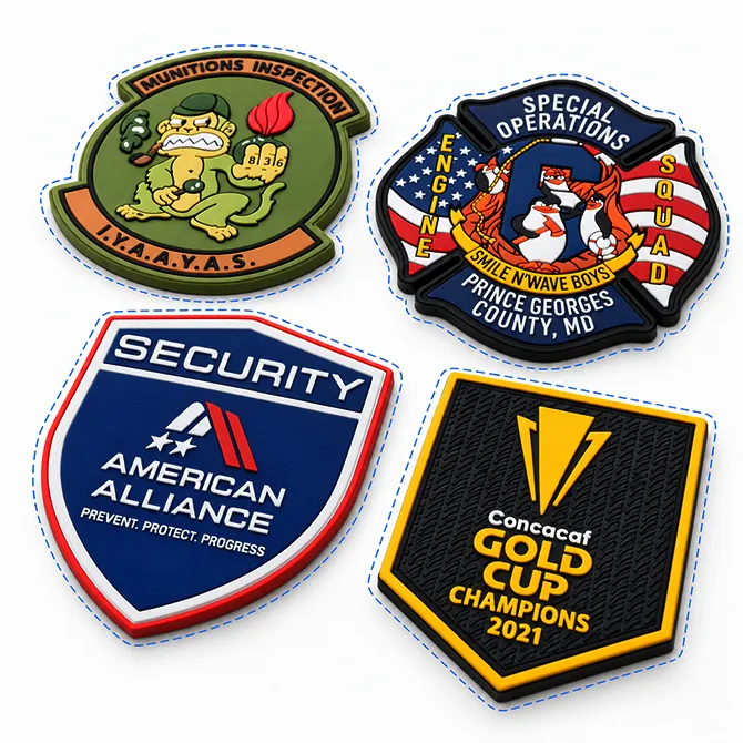 custom shapes pvc patches