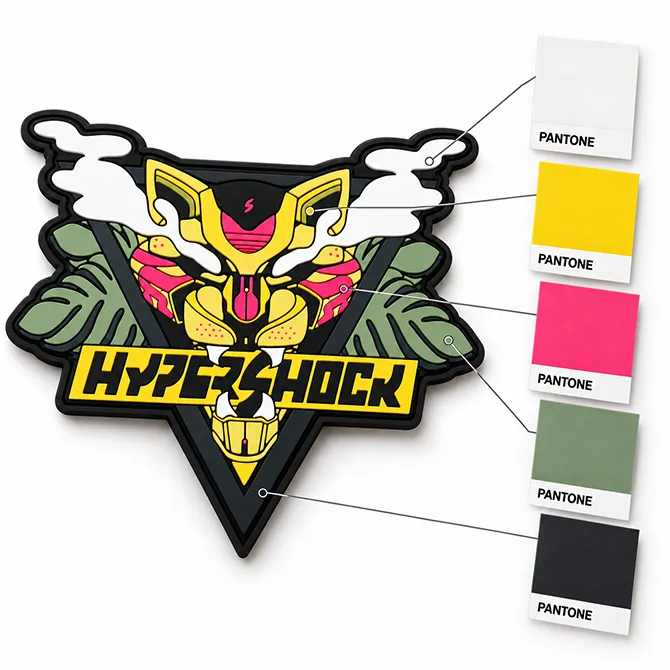 pantone color pvc patches