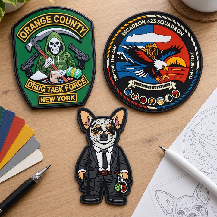 different type of blank patches