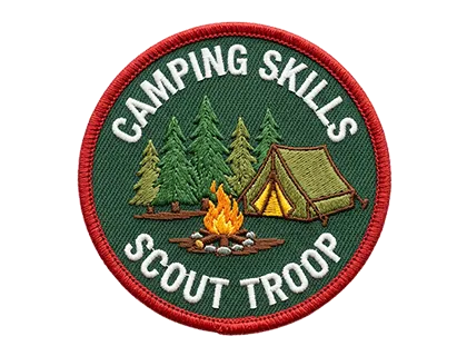 camping skills scout patch