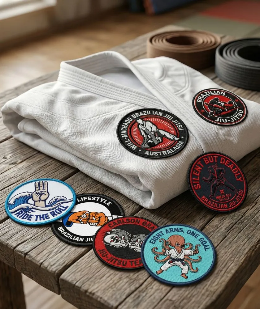 jiu jitsu emb patches collection