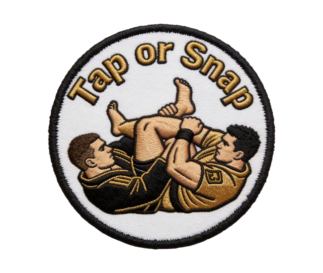 Rounded embroidery patch