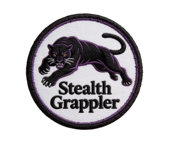 Rounded jiu jitsu patch