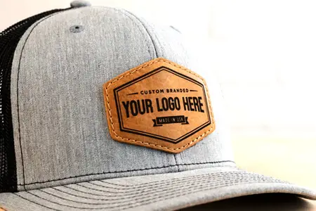 leather logo patches on hats