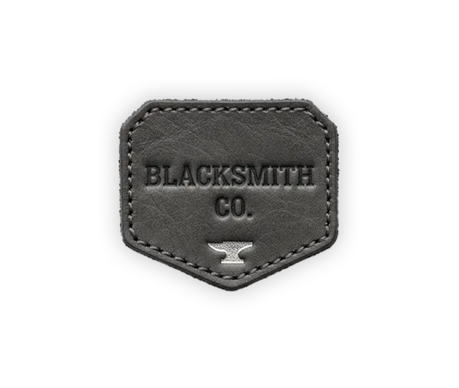 black rugged leather patches