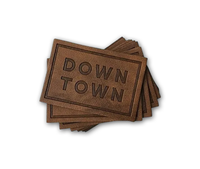 down town dark leather patches
