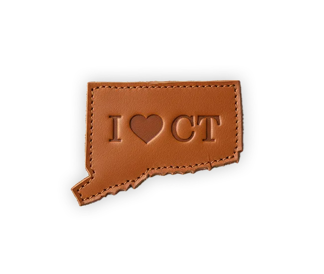 i love ct leather patch