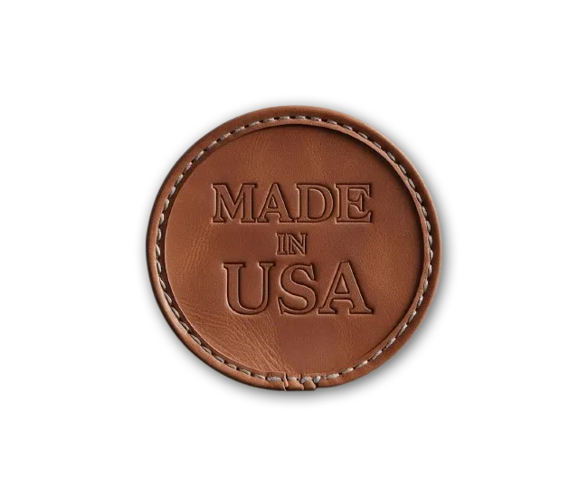 made in usa leather patch