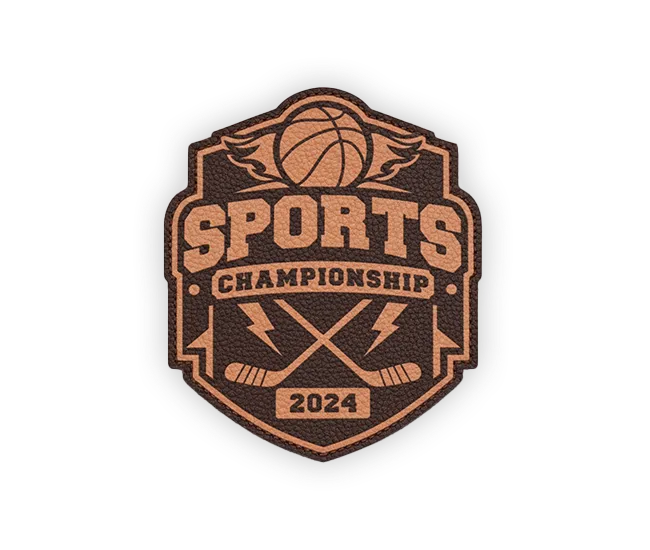 sports team leather patch