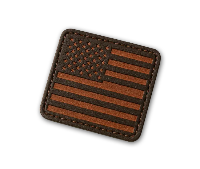 usa flag leather design patches