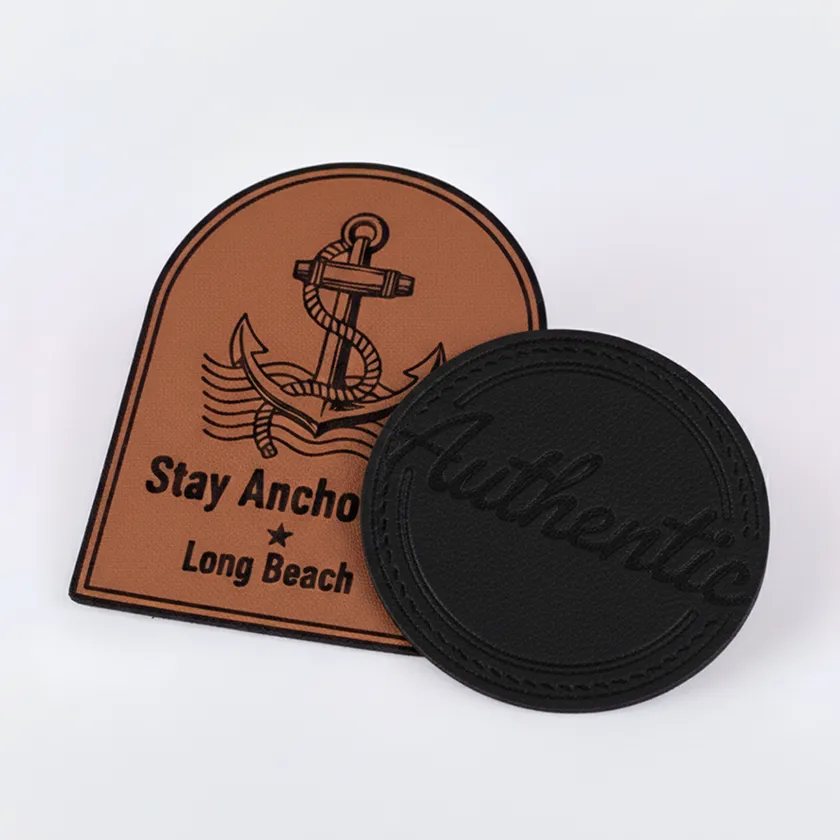 custom shape color leather patches