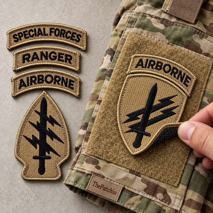 OCP patches on uniform sleeve