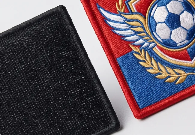 different backings for soccer patches