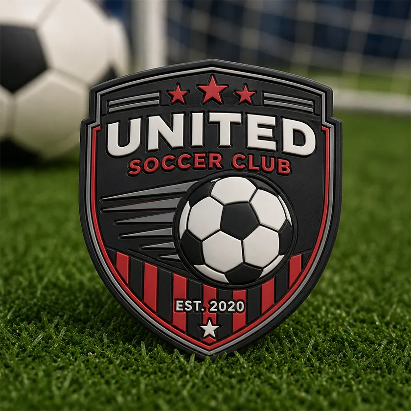 custom pvc soccer team patches