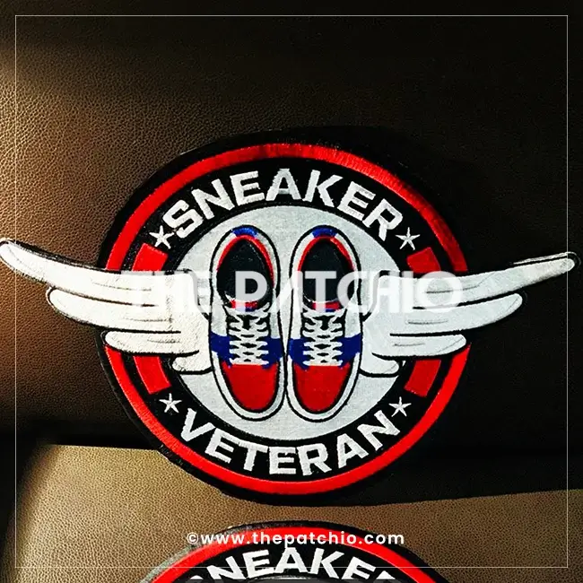 sneakers veteren jacket embroidery patch