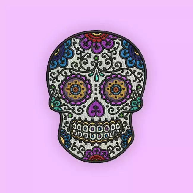 Skull Colorful Digitizing