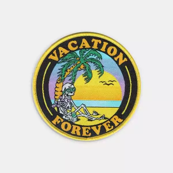 image for vacation forever logo woven patch